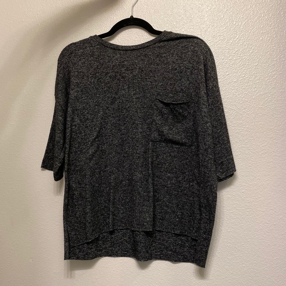 Loose Fit Grey Zara Knit T Shirt